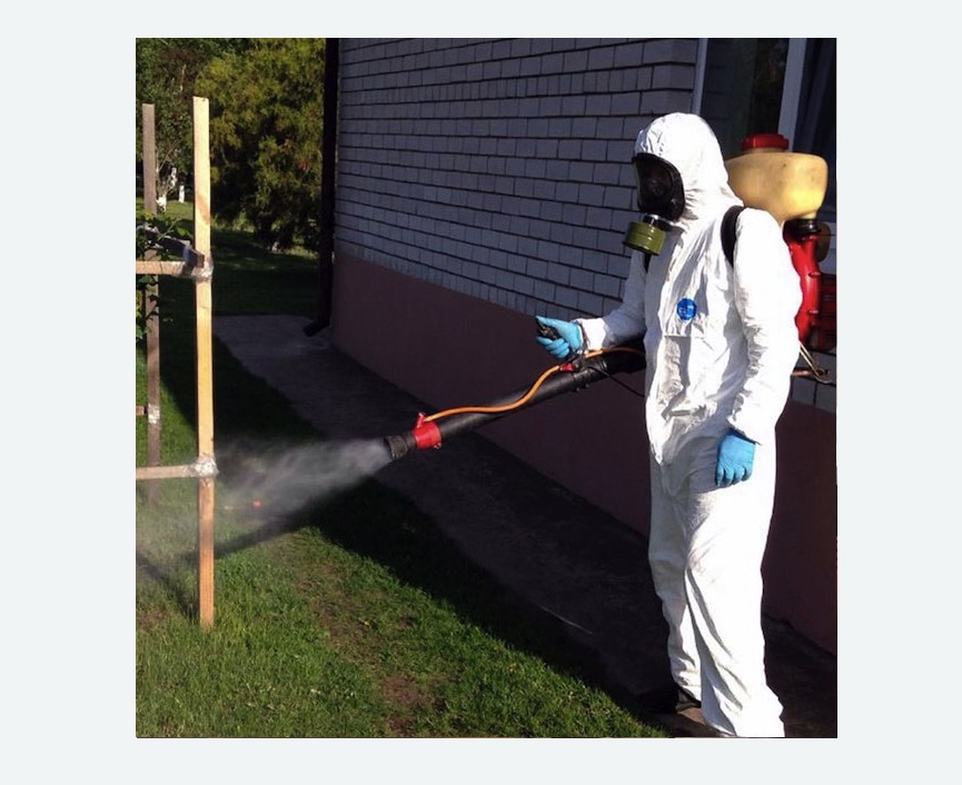 травля клещей на участке в Гжели